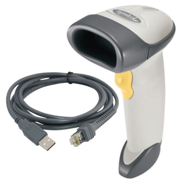 Picture of Zebra LS2208 Laser Barcode Scanner 1D - White (USB)